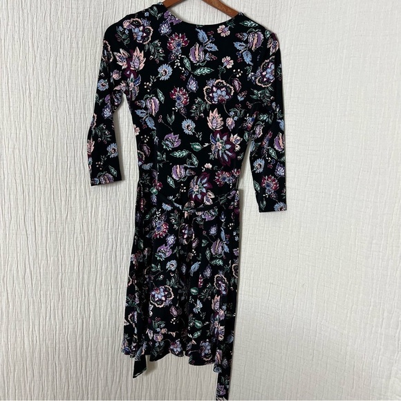 Leota Stitch Fix Reye Floral Jersey Faux Wrap Dress Black Size PXS - Picture 3 of 8